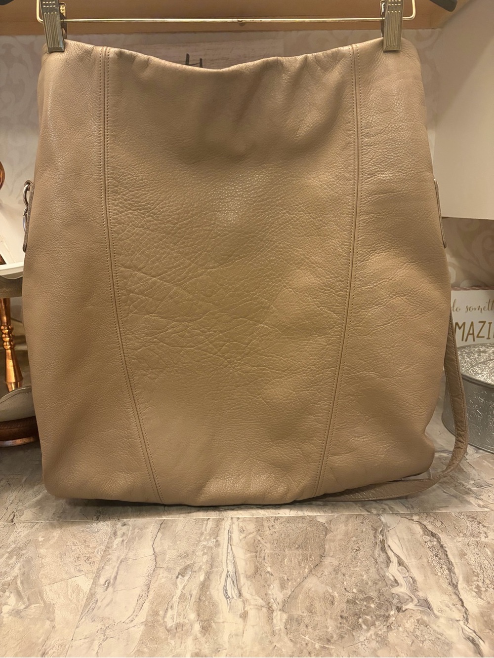 Everyday Neutral Leather Shoulder Bag for Women